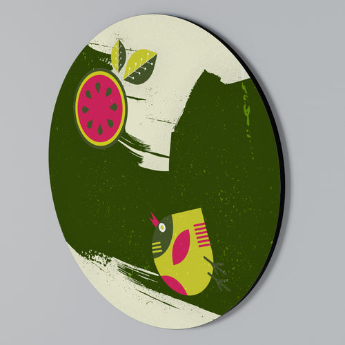 FRUITFUL SWIRLS Arte de pared redondo