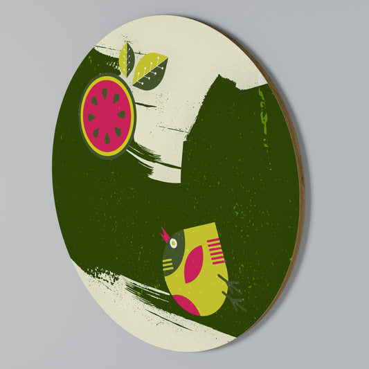 FRUITFUL SWIRLS Arte de pared redondo