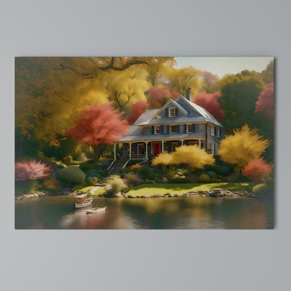 ENCHANTED AUTUMN REFUGE Cuadro en lienzo horizontal