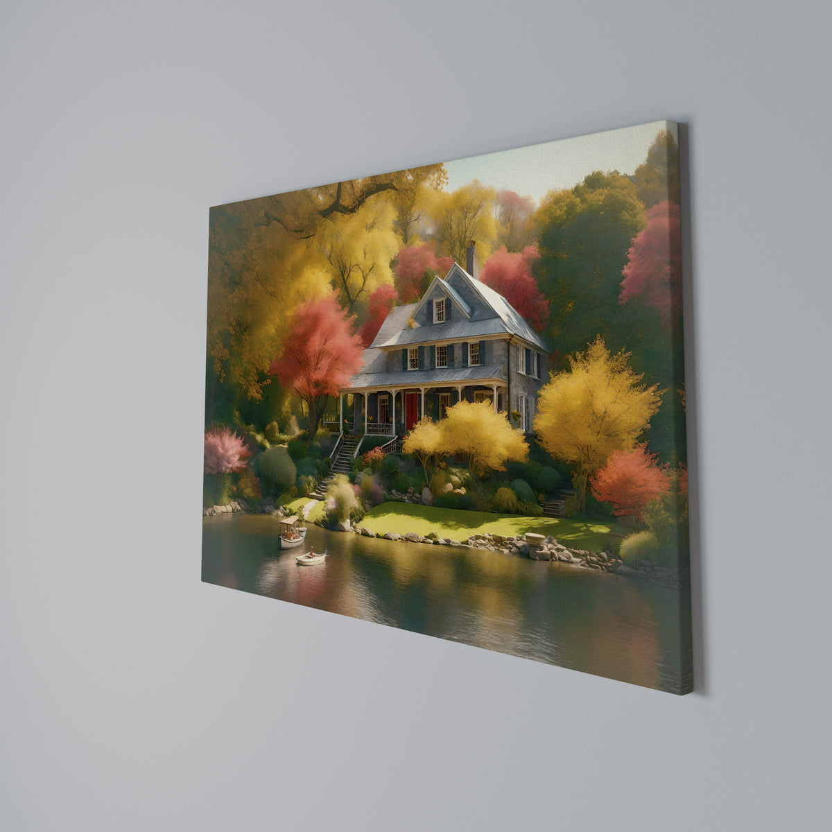 ENCHANTED AUTUMN REFUGE Cuadro en lienzo horizontal