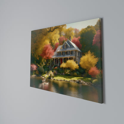 ENCHANTED AUTUMN REFUGE Cuadro en lienzo horizontal