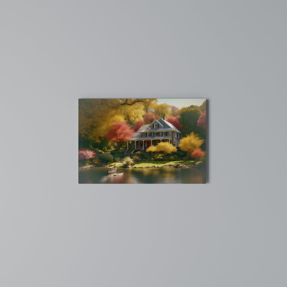 ENCHANTED AUTUMN REFUGE Cuadro en lienzo horizontal