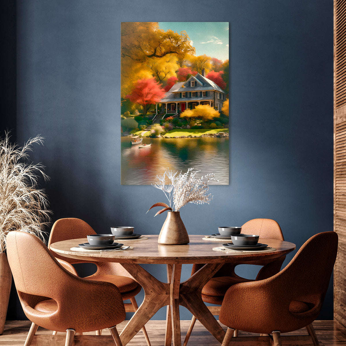 ENCHANTED AUTUMN REFUGE Cuadro en lienzo vertical