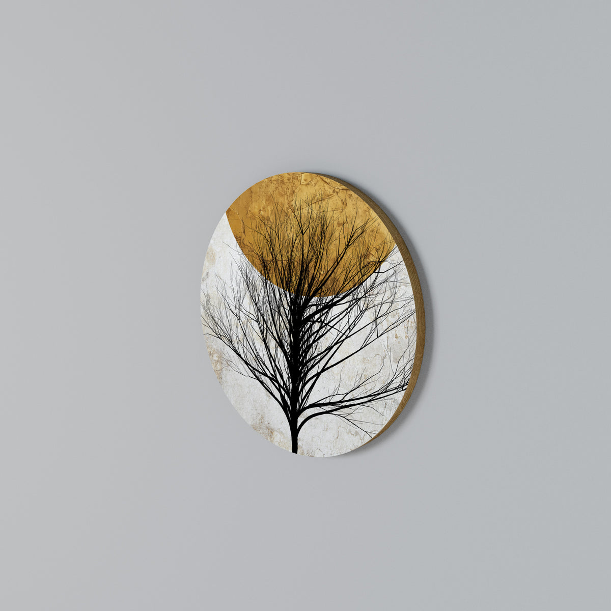 LONELY TREE Arte de pared redondo