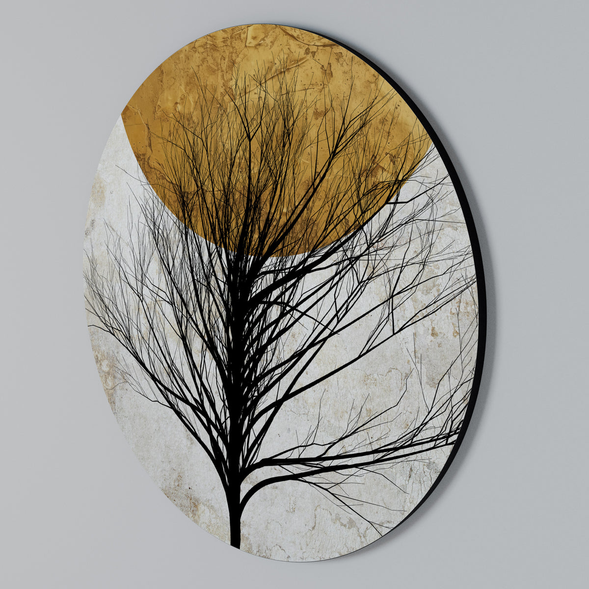LONELY TREE Arte de pared redondo