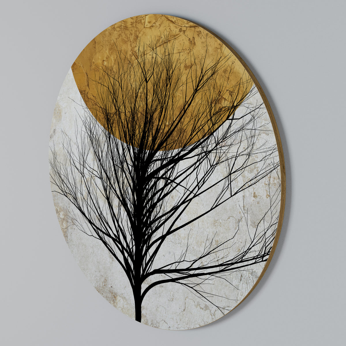 LONELY TREE Arte de pared redondo