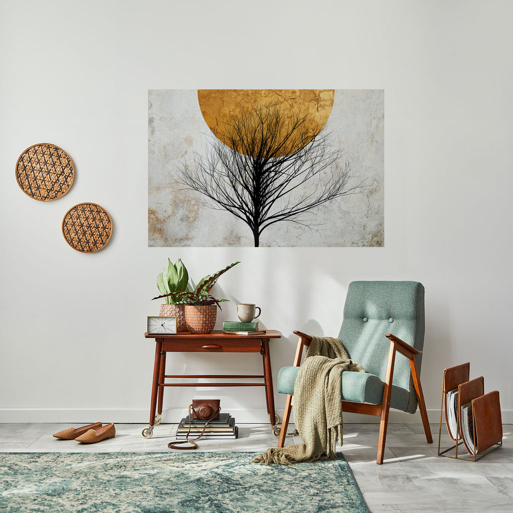 LONELY TREE Peel and Stick Horizontal Poster