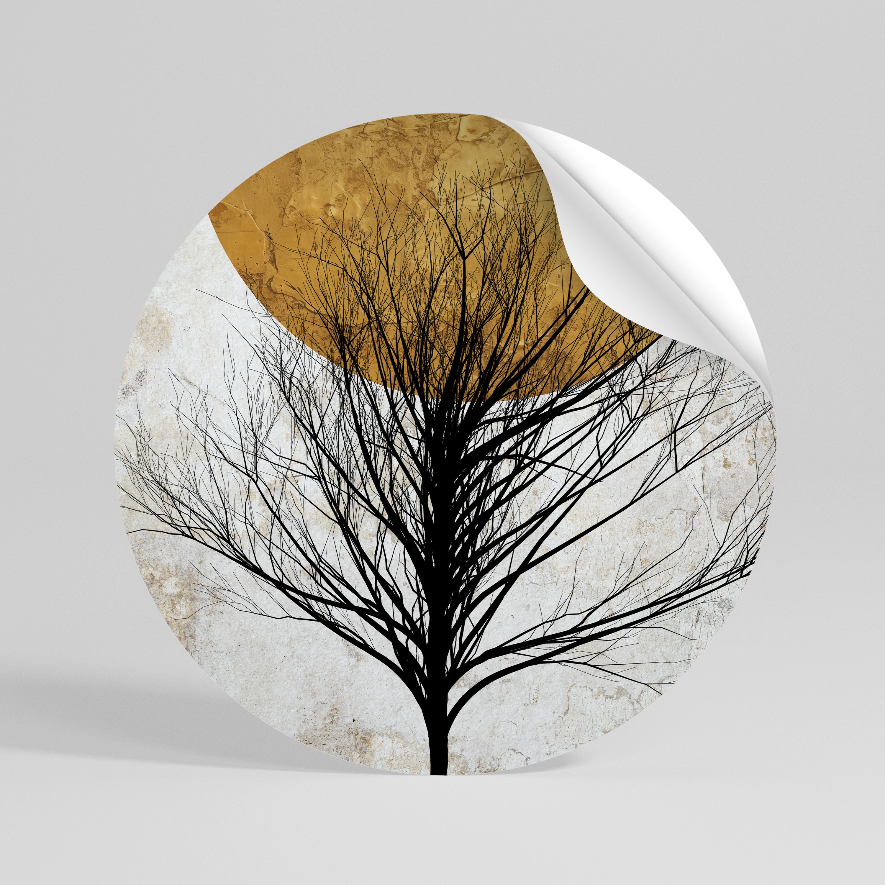 LONELY TREE Vinilo adhesivo redondo