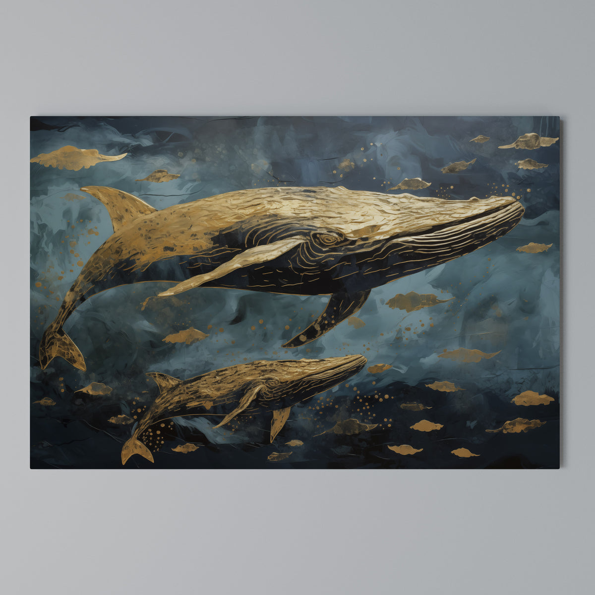 WHALE SONG SYMPHONY Cuadro en lienzo horizontal