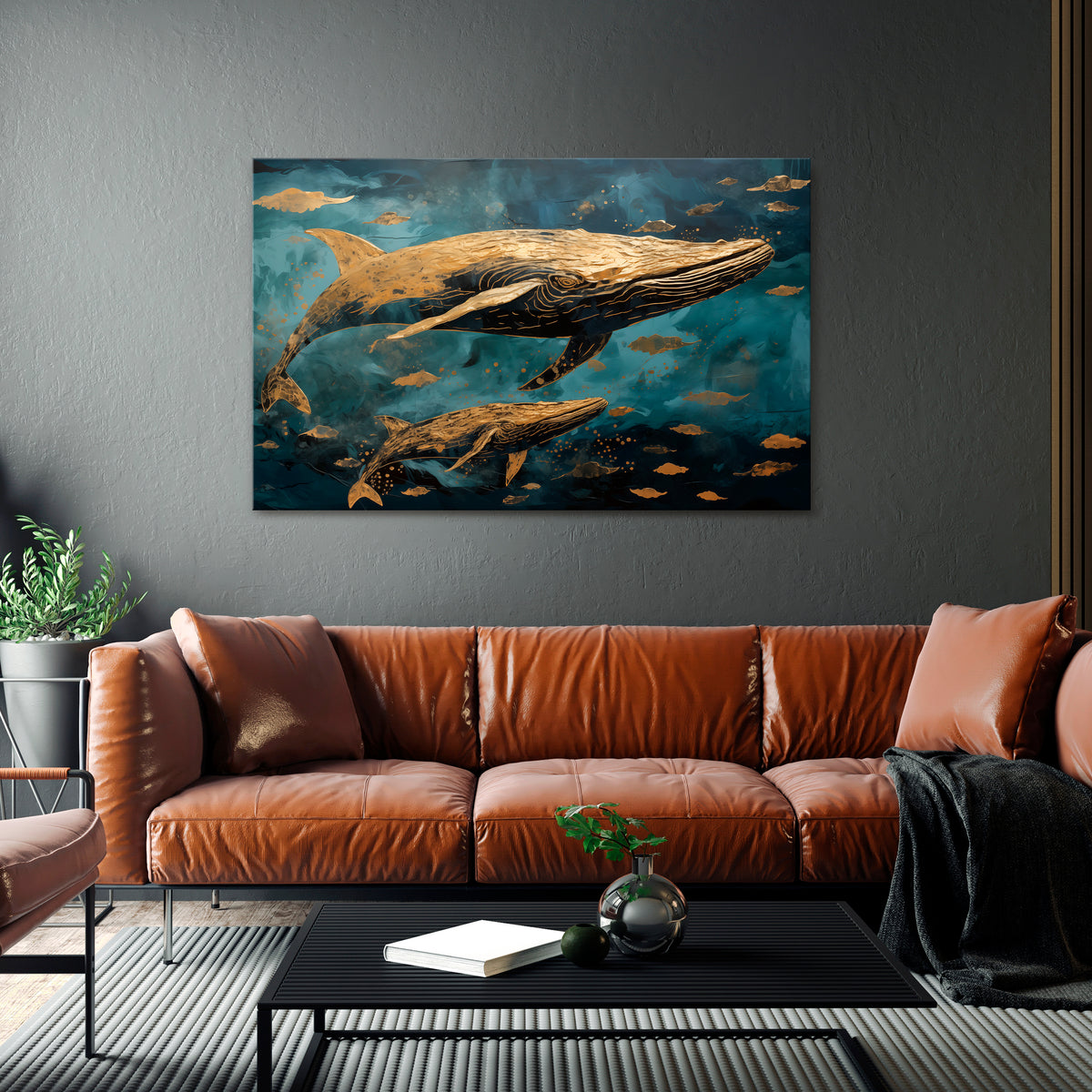 WHALE SONG SYMPHONY Cuadro en lienzo horizontal