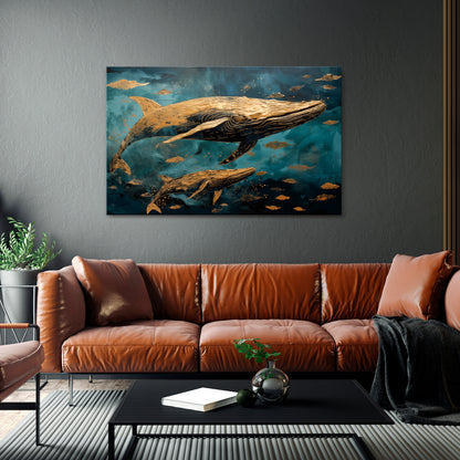 WHALE SONG SYMPHONY Cuadro en lienzo horizontal