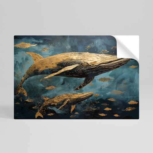 WHALE SONG SYMPHONY Póster adhesivo horizontal