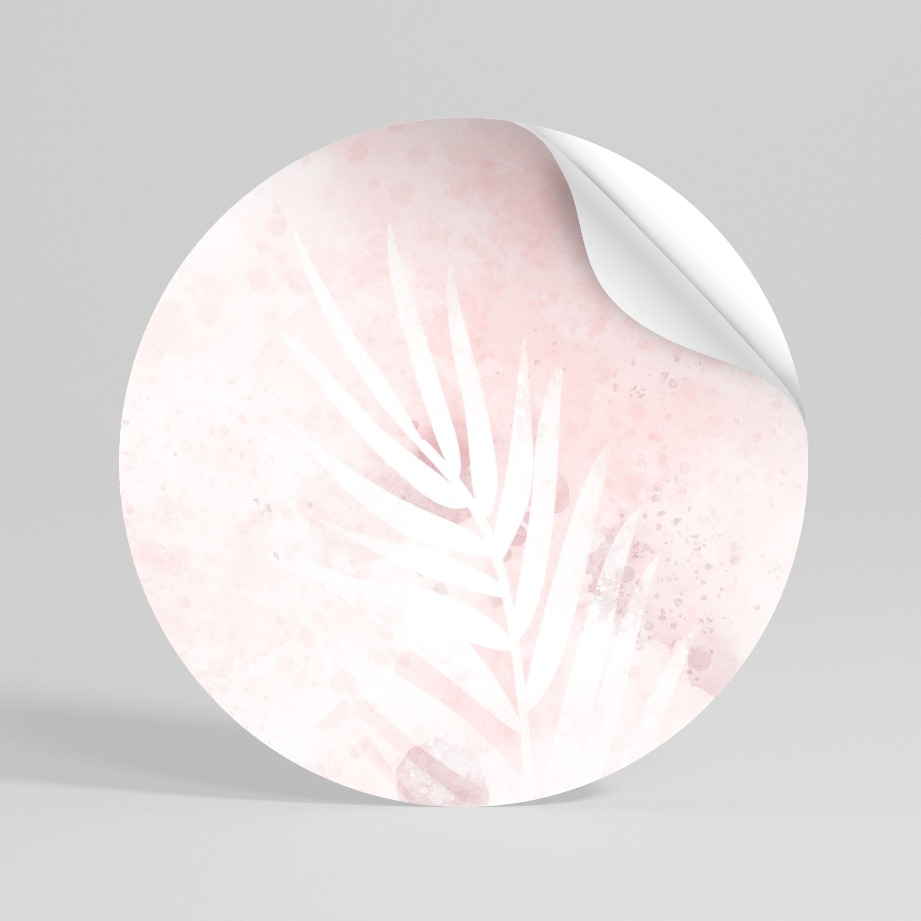 FLORA IN BLUSH Vinilo adhesivo redondo