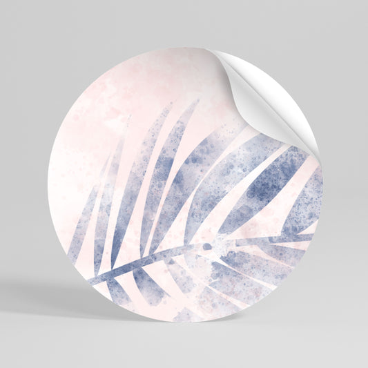 FLORAL MIST ELEGANCE Vinilo adhesivo redondo