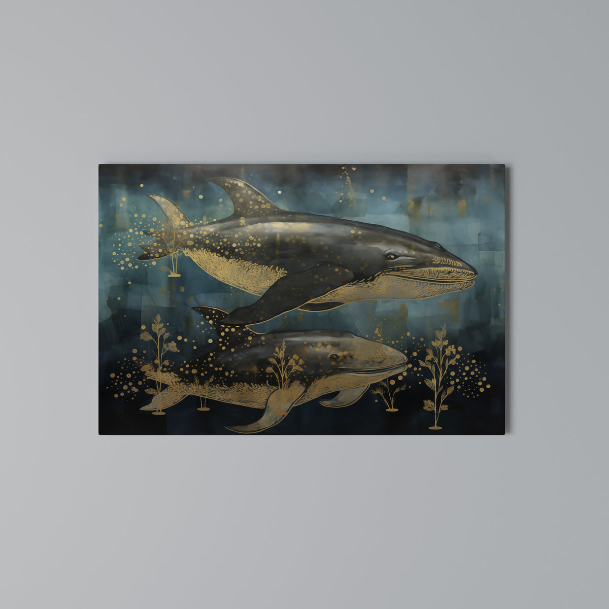 AQUATIC ELEGANCE Cuadro en lienzo horizontal