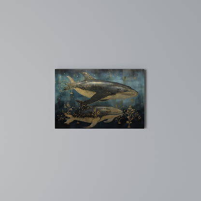 AQUATIC ELEGANCE Cuadro en lienzo horizontal