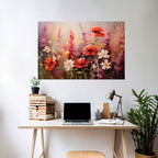 VIBRANT BLOOM SYMPHONY Peel and Stick Horizontal Poster