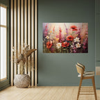 VIBRANT BLOOM SYMPHONY Peel and Stick Horizontal Poster