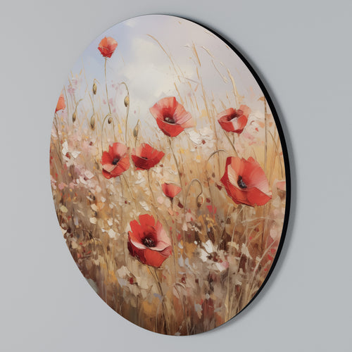 POPPY DREAMSCAPE Arte de pared redondo