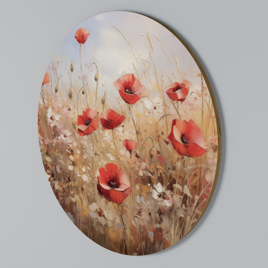 POPPY DREAMSCAPE Arte de pared redondo