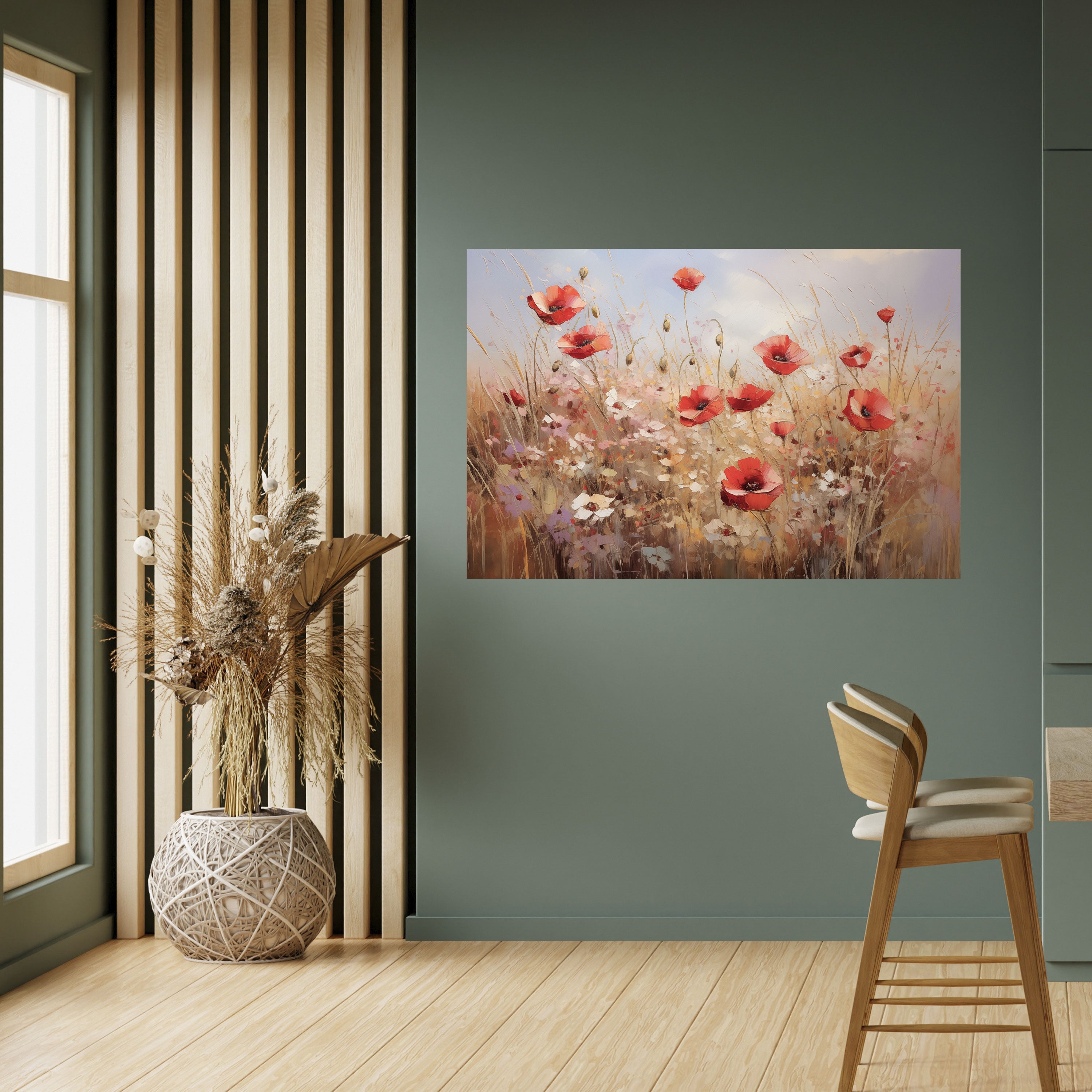 POPPY DREAMSCAPE Peel and Stick Horizontal Poster