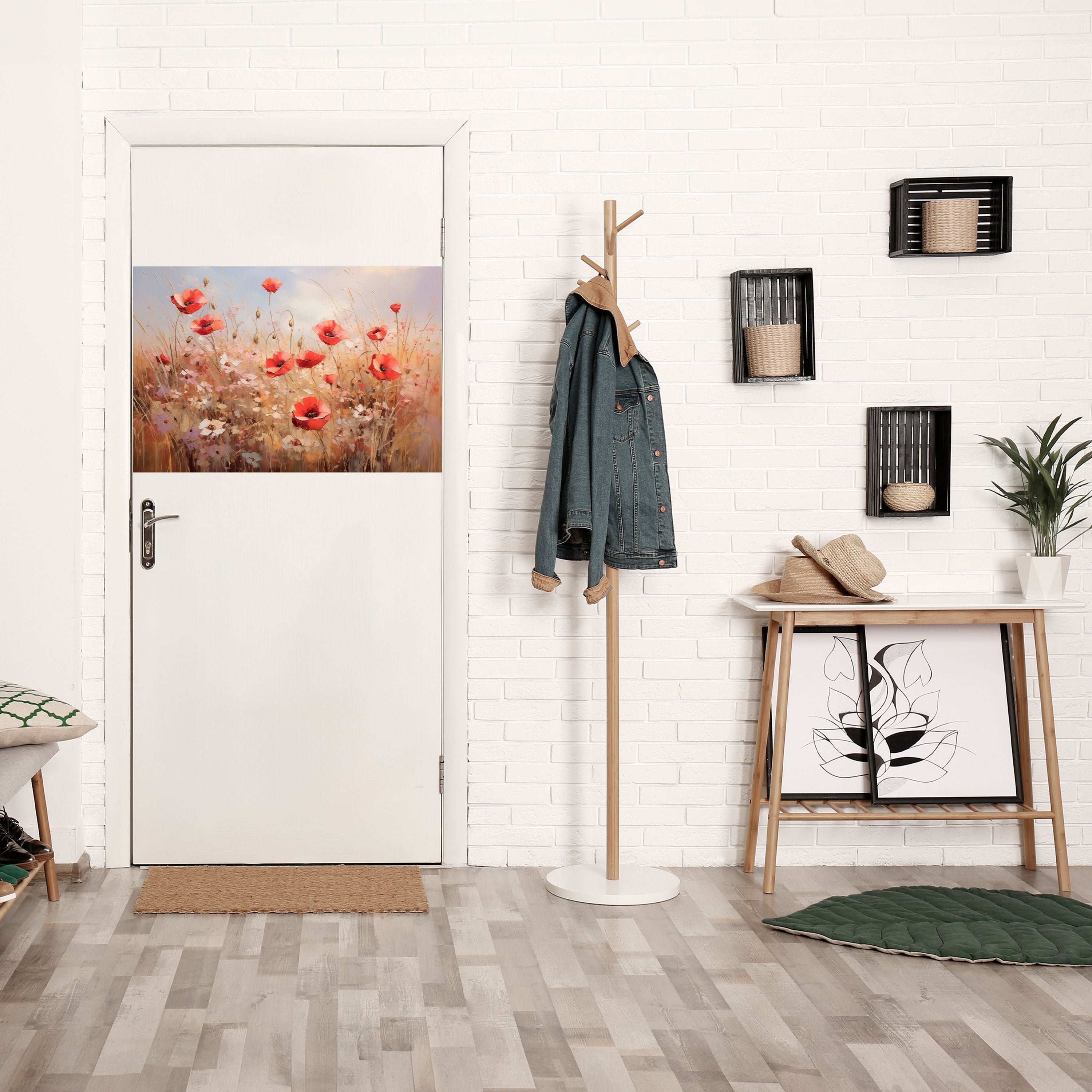 POPPY DREAMSCAPE Peel and Stick Horizontal Poster