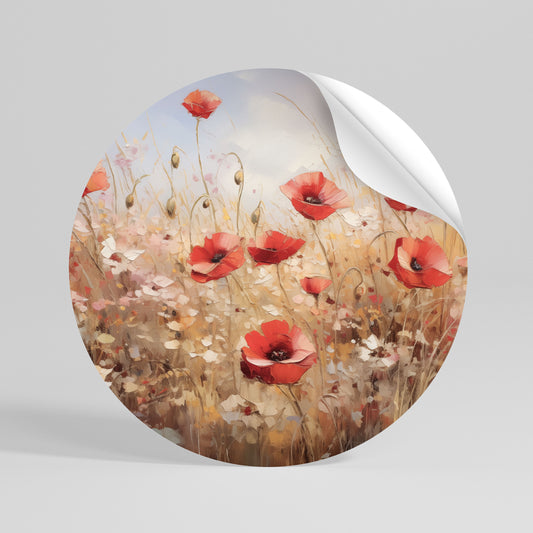 POPPY DREAMSCAPE Vinilo adhesivo redondo