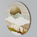 GOLDEN WINTER Round Wall Art