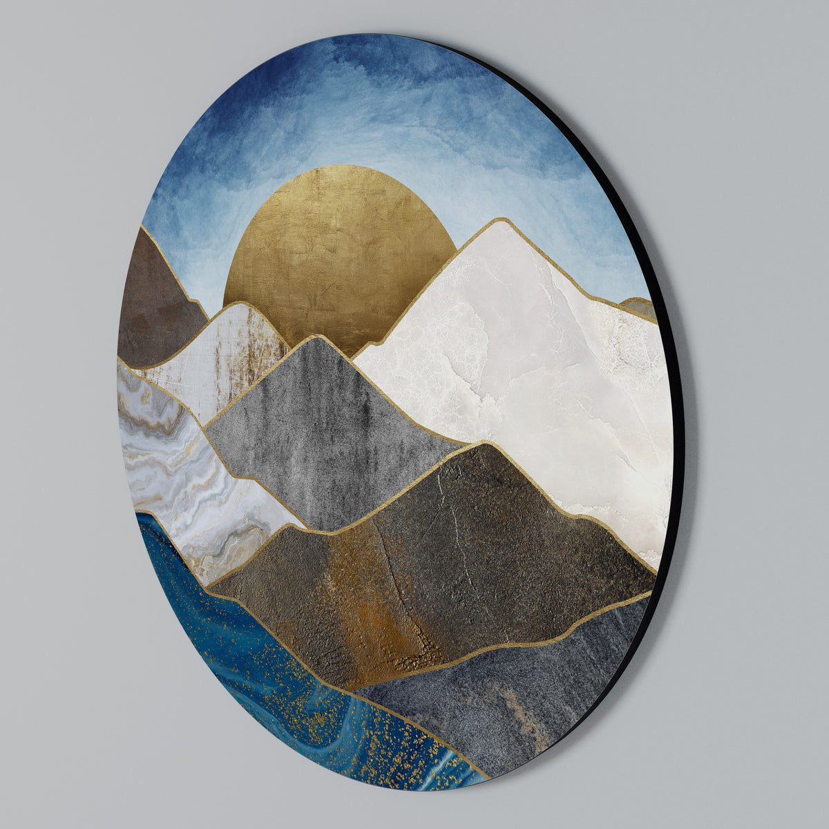 SHEEN OF PEAKS Arte de pared redondo