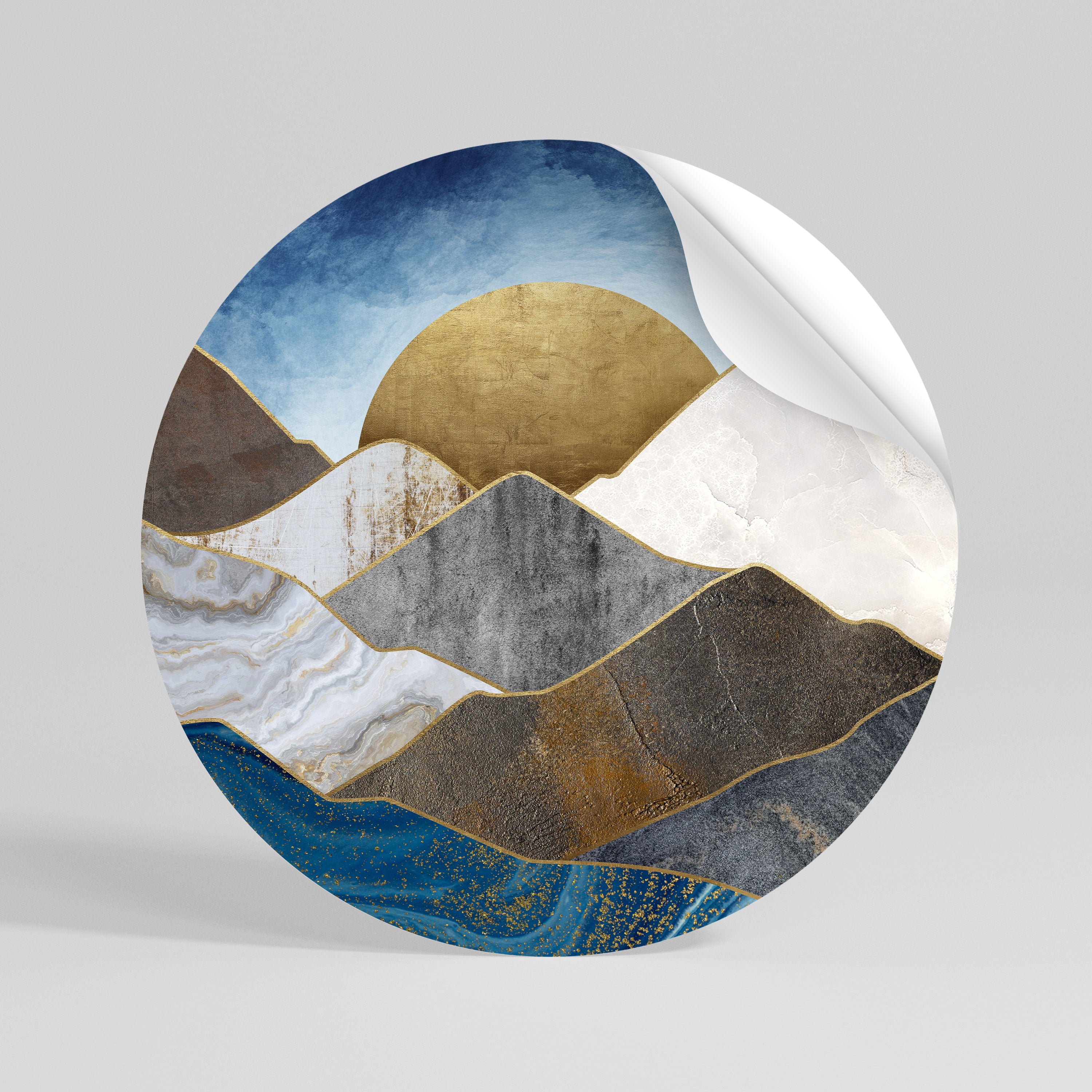 SHEEN OF PEAKS Vinilo adhesivo redondo
