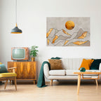 SUNNY BLAZE Peel and Stick Horizontal Poster