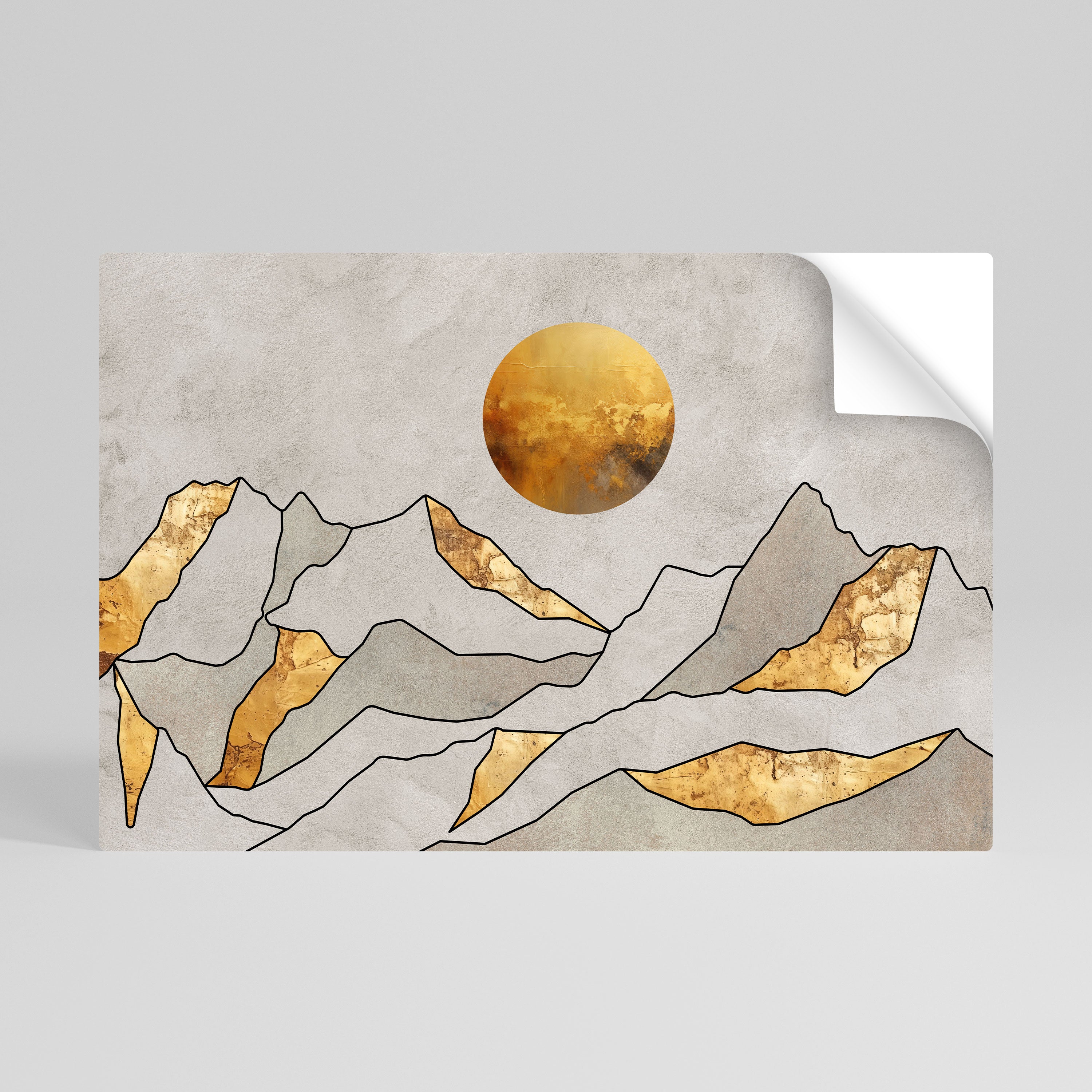 SUNNY BLAZE Peel and Stick Horizontal Poster