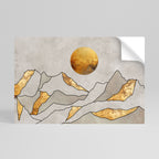 SUNNY BLAZE Peel and Stick Horizontal Poster