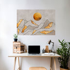 SUNNY BLAZE Peel and Stick Horizontal Poster