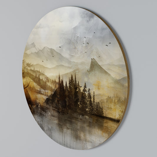 AUTUMN AURA Arte de pared redondo
