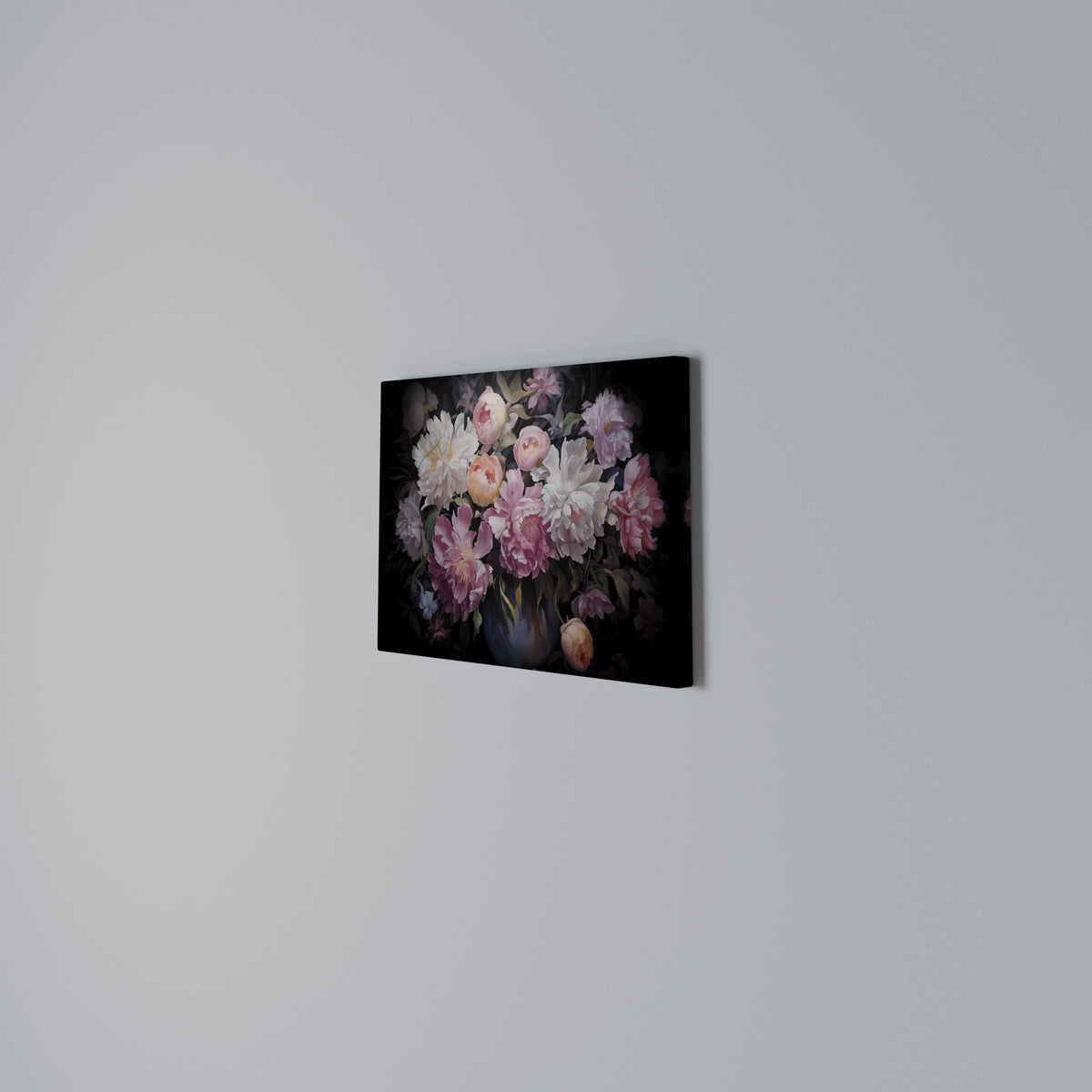 CRASHED PEONIES Cuadro en lienzo horizontal