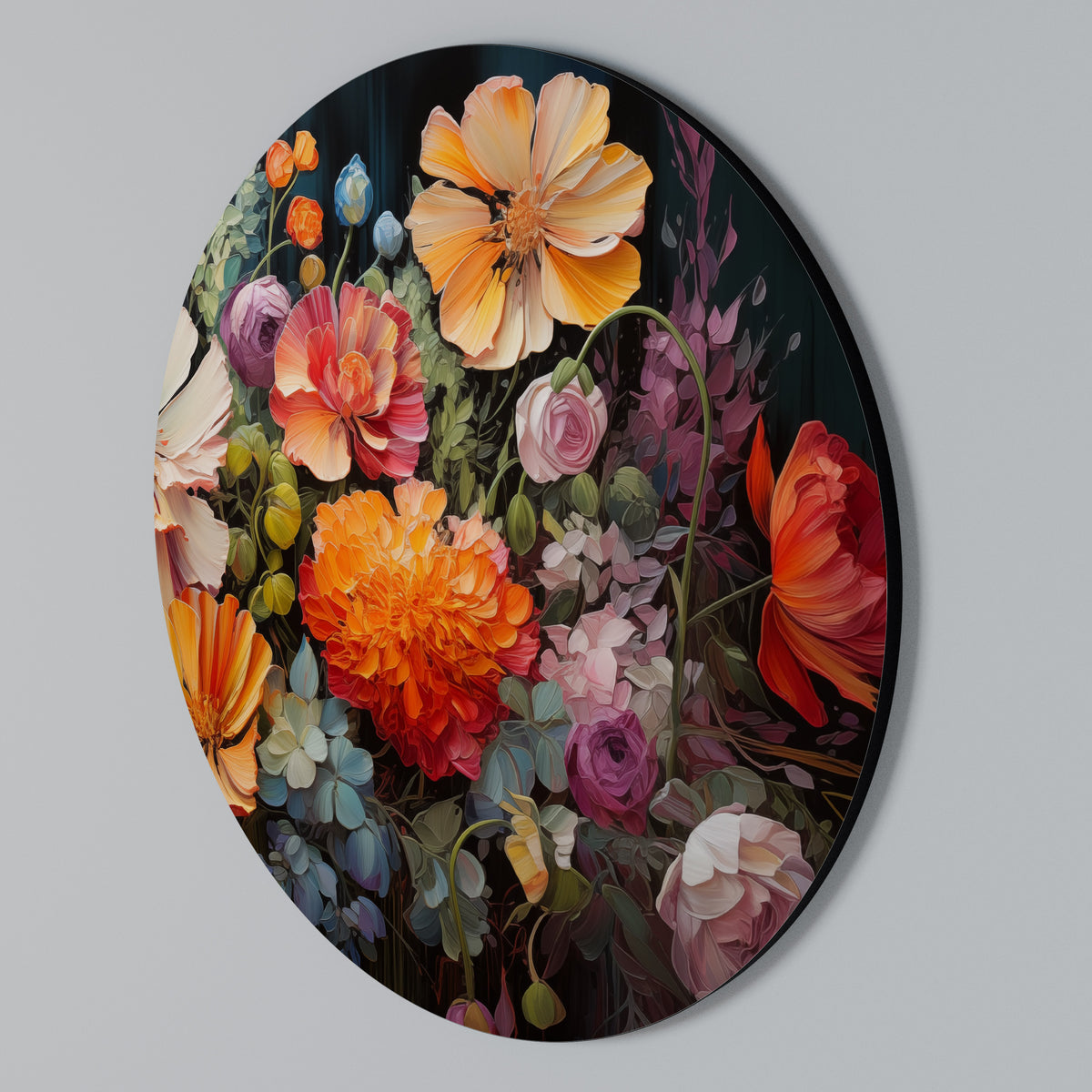 BLOOMING WILDERNESS Arte de pared redondo