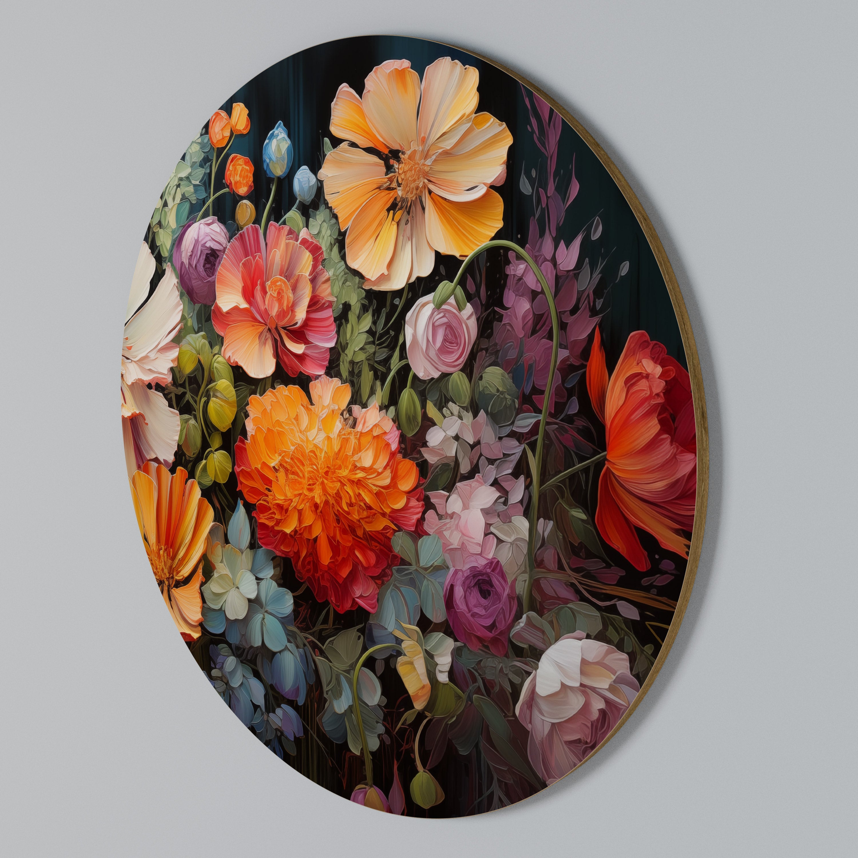 BLOOMING WILDERNESS Round Wall Art
