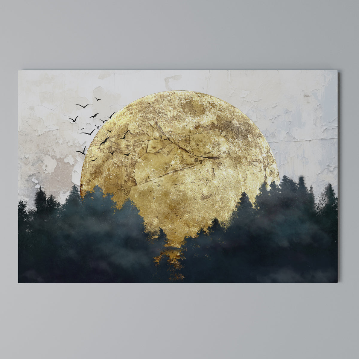 RISING MOON Cuadro en lienzo horizontal
