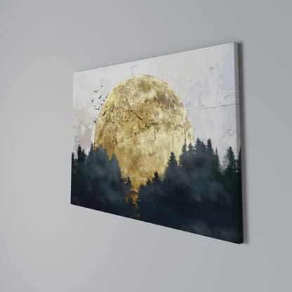 RISING MOON Cuadro en lienzo horizontal