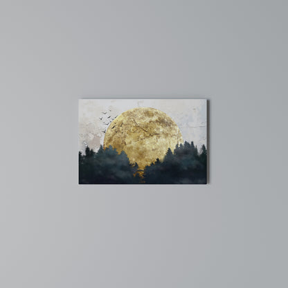 RISING MOON Cuadro en lienzo horizontal