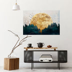 RISING MOON Peel and Stick Horizontal Poster