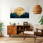 RISING MOON Peel and Stick Horizontal Poster