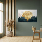 RISING MOON Peel and Stick Horizontal Poster