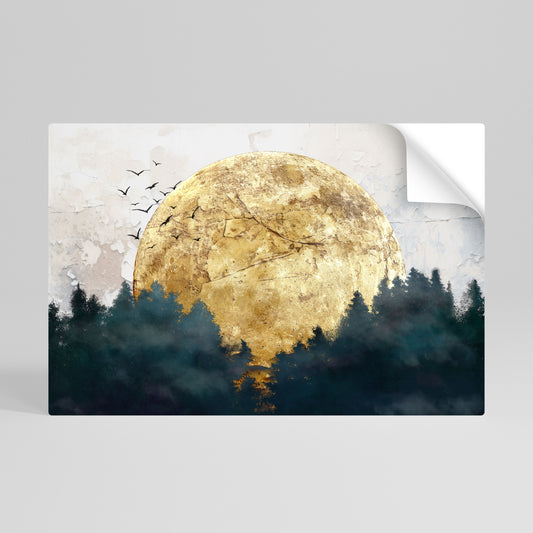 RISING MOON Póster adhesivo horizontal
