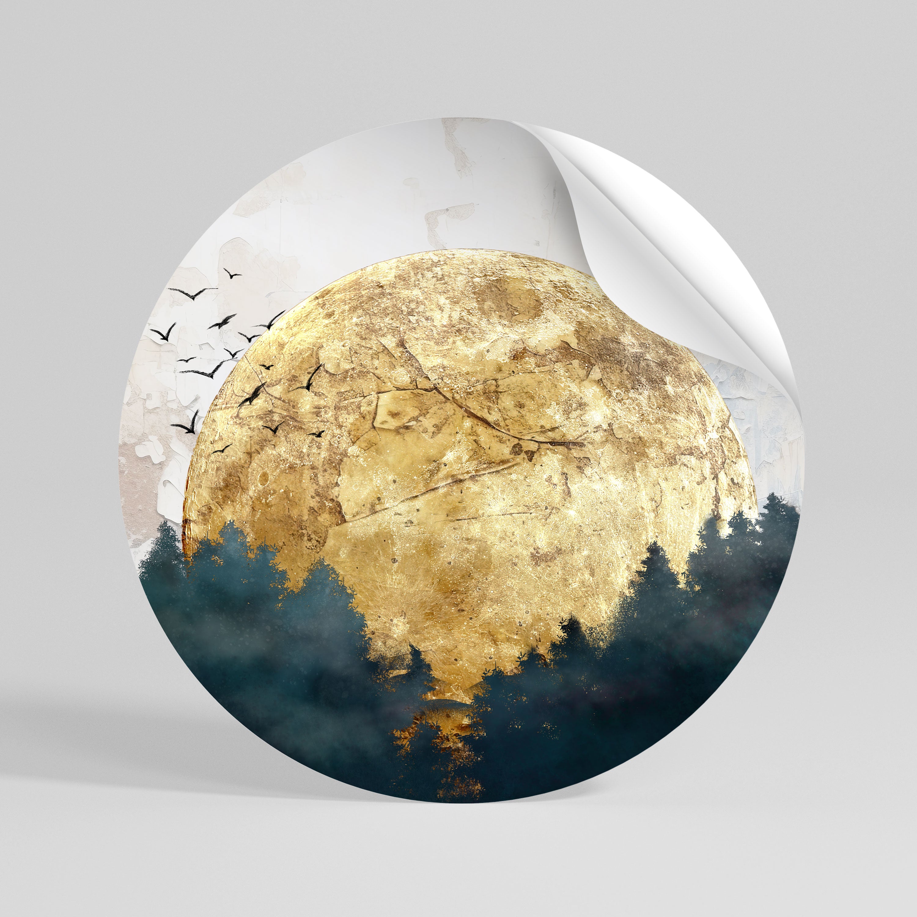 RISING MOON Vinilo adhesivo redondo