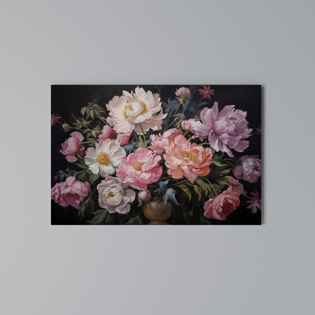 PEONIES BLOSSOM Cuadro en lienzo horizontal