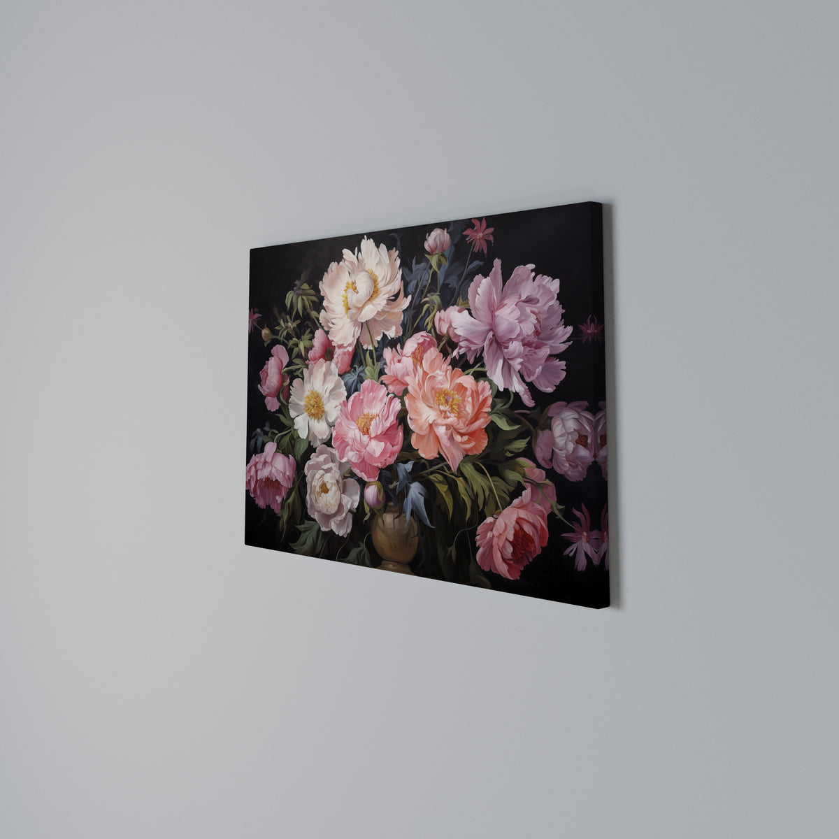 PEONIES BLOSSOM Cuadro en lienzo horizontal
