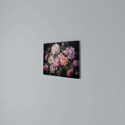 PEONIES BLOSSOM Cuadro en lienzo horizontal