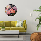 PEONIES BLOSSOM Decoración de Pared Redonda